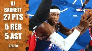 RJ Barrett ties career-high 27 in Knicks vs. Rockets | 2019-20 NBA Highlights