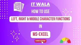 💫 Master Excel with LEFT, RIGHT, and MID Functions | Step-by-Step Tutorial || IT WALA