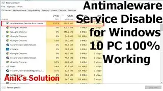 Disable Antimalware Service on Windows 10 | High Memory Usage | 100% Disk Usage | Latest Video 2021