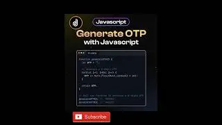 How to Generate OTP With JavaScript #davehenzy_tech #otp #javascript