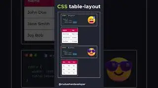 CSS table-layout 😎 | HTML CSS |  