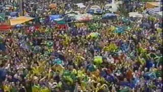 Comemoração da torcida brasileira BRASIL PENTACAMPEÂO.