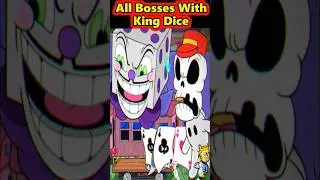 Cuphead - All Boss Team Up With King Dice Co-op Fight 
