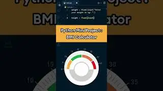 Python Mini Project : Create BMI Calculator in under 1 minute 😮😮 #shorts