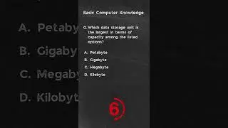 Which data storage unit is the largest in terms of capacity among the listed options?