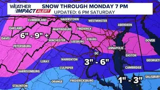 How much snow is DC getting and when will it start?