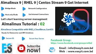 Almalinux Linux 9 | RHEL 9 | Centos Stream 9 Get Internet -02 | Easy IT