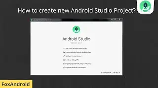 How to create a new project in Android studio