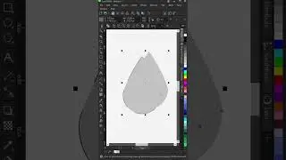 Como fazer Design de Logo em formato de gota em vetor com degradê no CorelDRAW #127 #shorts