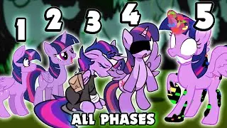 Twilight Sparkle ALL PHASES | Friday Night Funkin' VS Twilight Sparkle - Pibby Dusk Till Dawn