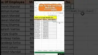 Hide 1st 6 Digit Mobile No 