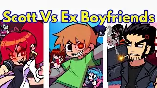 Friday Night Funkin VS Scott Pilgrim Gets His Groove / Scott Vs Ex-Boyfriends (FNF Mod/Hard)