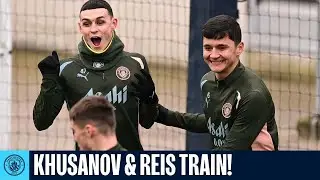 New signings Khusanov and Reis Train ahead of PSG v Man City | Champions League