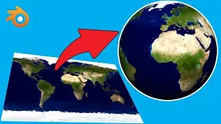 Correct Way To Create A Globe In Blender | Project 2D Map On Any Sphere | UV Editor | Blender 2.9x