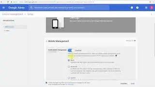 G Suite administrator course - How to enable device management