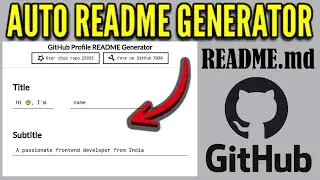 Github Profile Readme Generator | Professional Github Profile Readme Template