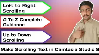 How to make scrolling text in Camtasia Studio 9 Tutorial  || Move text || technical encoder