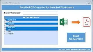 Excel to PDF converter for selected worksheets