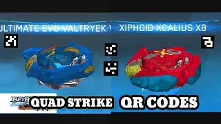 ULTIMATE EVO VALTRYEK V8 QR CODE XIPOID XCALIUS X8 QR CODE  BEYBLADE BURST QUAD STRIKE APP