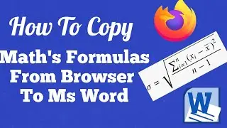 How to copy maths formula from browser to ms word in easy way/copy maths formula to word