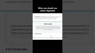 How to use center alignment in your text #tutorial #design #uiux #typography #words #alignment