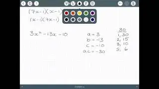 Factorising a Quadratic where a is greater than 1