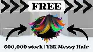 How To Get Free Messy Hair In Roblox | Black And Rainbow Messy Hair | Roblox Free limited UGC Y2K