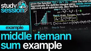 Middle Riemann Sum Example | Numerical Analysis