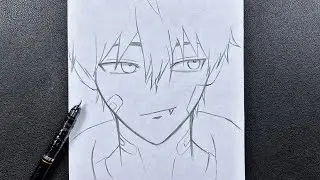 Anime vampire | how to draw anime boy vampire step-by-step