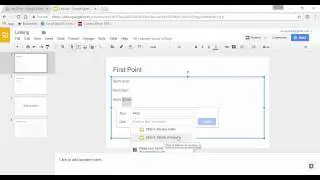 Linking to backup slides - Effective Presentation Visuals using Google Sheets/Slides