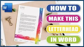 How to make this LETTERHEAD in Word | MS Word tutorials