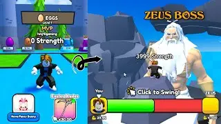 Starting My Journey Noob to Pro ZEUS BOSS in 1 Hour & Pull a Sword Roblox