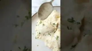 Ravioli in a Garlic Cream Sauce