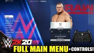 WWE 2K20 Full Main Menu Walkthrough, Controls, All Overalls, Options, Match Types & More!