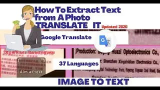 How To Extract Text from Photo  Google Translate Image to text from image updated DIY Affiliate