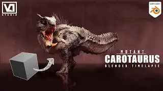 Carnotaurus Dinosaur Creation Timelapse | Blender TImelapse Video