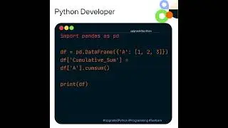 Problem_30: Calculating Cumulative Sum in Pandas Data Frame #ai #coding #ml #google