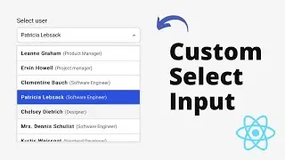 How to Create Custom Select Input using React | HTML, CSS & JavaScript