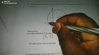 EQUATION OF A CIRCLE: KCSE 2010 REVISION.