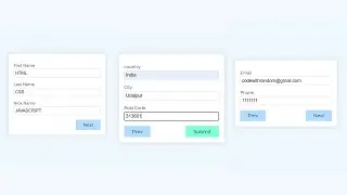 Create Multi Step Form Html Css Javascript | Day 11 Of 100 Day Project | Multi Step Form Source Code