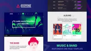 Music & Band Responsive Website Template - Duotone | Themeforest Website Templates and Themes