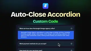 Auto-Close FAQ (Accordion) Component for Framer - Custom Code