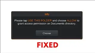 Please Tap Use This Folder and Choose Allow to Grant Access Permission Documents Directory in app