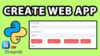 Number Input Widget - Web App with Python Streamlit Lesson 16