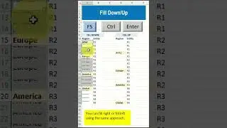 Fill Down, Fill Up (F5, CTRL+ENTER) #Excel #exceltips