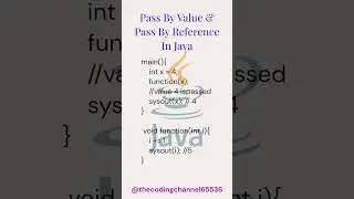 Pass By Value Or Pass By Reference | Java #shortsvideo #shorts