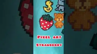 HOW TO DRAW A PIXEL ART STRAWBERRY 