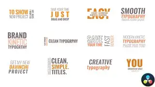 Kinetic Typography Pack ★ DaVinci Resolve Templates ★