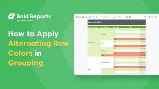 How to Apply Colors to Alternate Rows Based on Group | Bold Reports