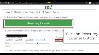 How to reset your Trados Studio Freelance license